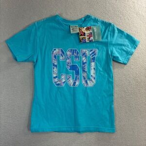 Colorado State University T Shirt Kids M Blue CSU Cotton Tie Dye Collegiate NWT